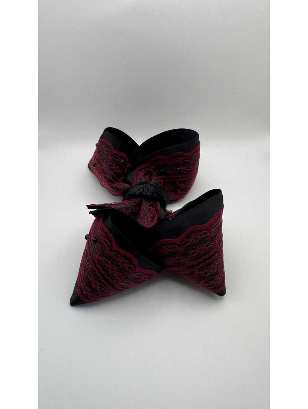 Burgundy and black boutique, lace hair bow - Picture 3 of 3